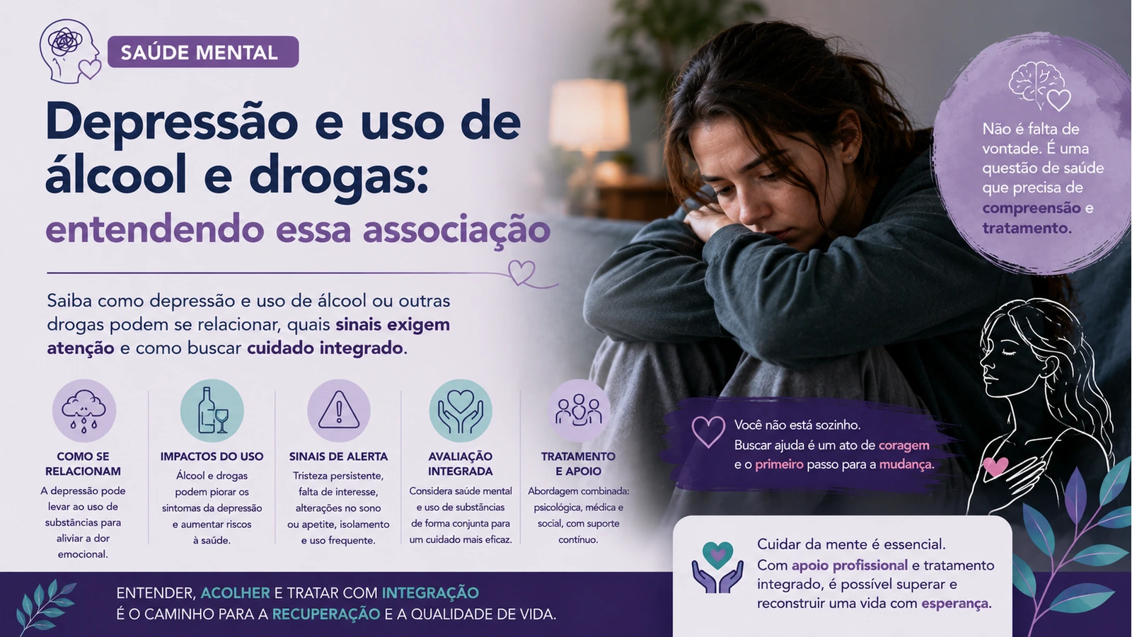 Mãos oferecendo apoio e conforto em um momento emocionalmente difícil