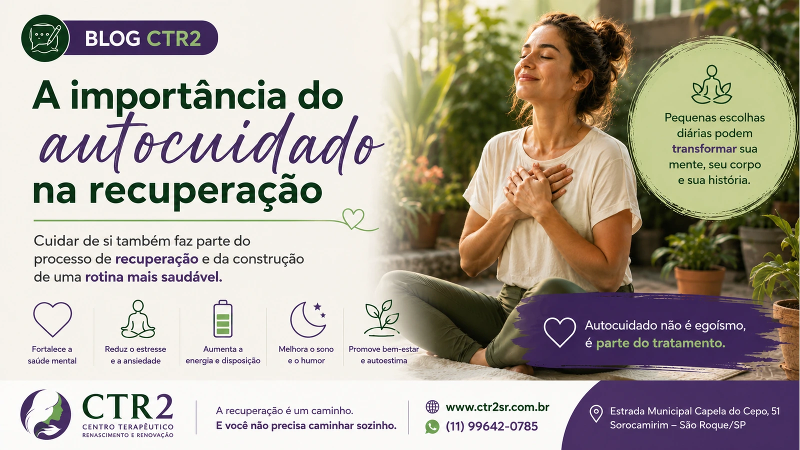 Paisagem natural ao amanhecer, representando autocuidado e reconstrução de hábitos